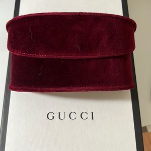 GUCCI Velvet Burgundy Sunglasses Case